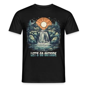Sortons : nature en plein air et randonnée - T-shirt homme - noir - Devant - AI Model Male 178 light (178cm)