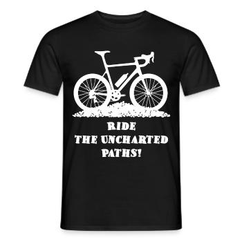 Unbekannte Wege – Gravel Bike - Männer T-Shirt - Schwarz - Vorne - AI Model Male 178 light (178cm)