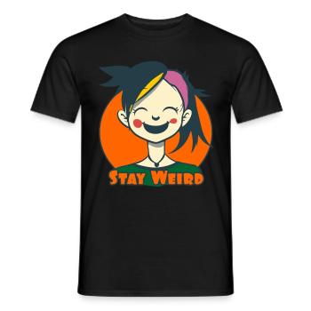 Naughty Sweet Alternative – Stay Weird - T-shirt homme - noir - Devant - AI Model Male 178 light (178cm)