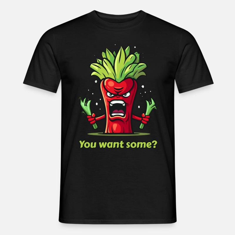 Wütendes rotes Gemüse - Männer T-Shirt - Schwarz