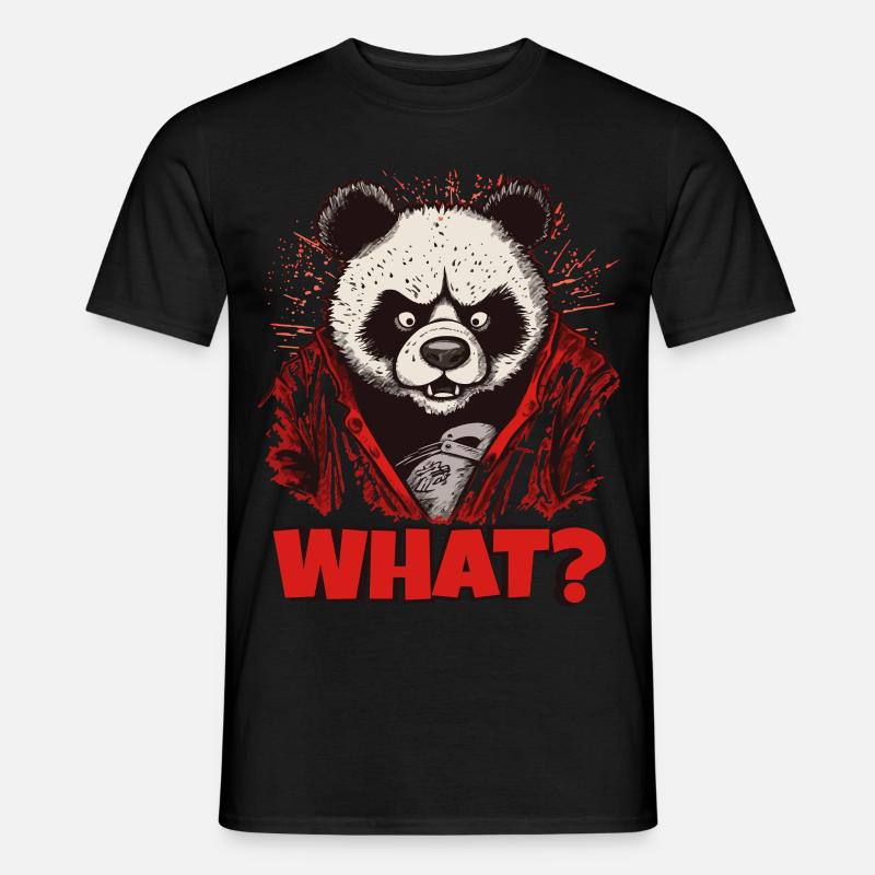 Wütender Pandabär - Männer T-Shirt - Schwarz