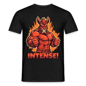 Muscular Beast: Intense - Men's T-Shirt - black - Front - AI Model Male 178 light (178cm)