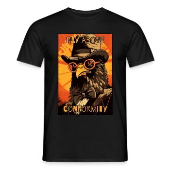 S’élever au-dessus des normes et de la conformité. - T-shirt homme - noir - Devant - AI Model Male 178 light (178cm)