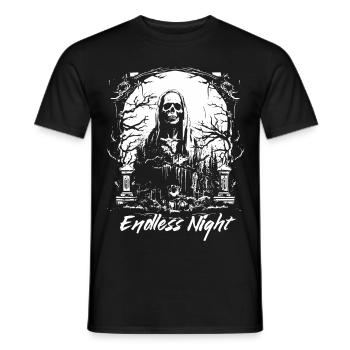 Endlose Nacht Sensenmann - Männer T-Shirt - Schwarz - Vorne - AI Model Male 178 light (178cm)