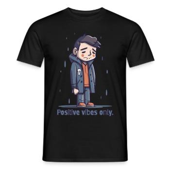 Seulement des ondes positives - T-shirt homme - noir - Devant - AI Model Male 178 light (178cm)