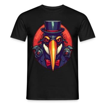 Pingouin gangster cool - T-shirt homme - noir - Devant - AI Model Male 178 light (178cm)