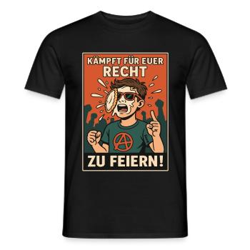 Battez-vous pour votre droit de célébrer ! - T-shirt homme - noir - Devant - AI Model Male 178 light (178cm)