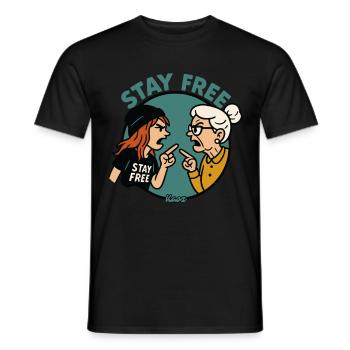Stay Free: Generations in dispute - Men's T-Shirt - black - Front - AI Model Male 178 light (178cm)