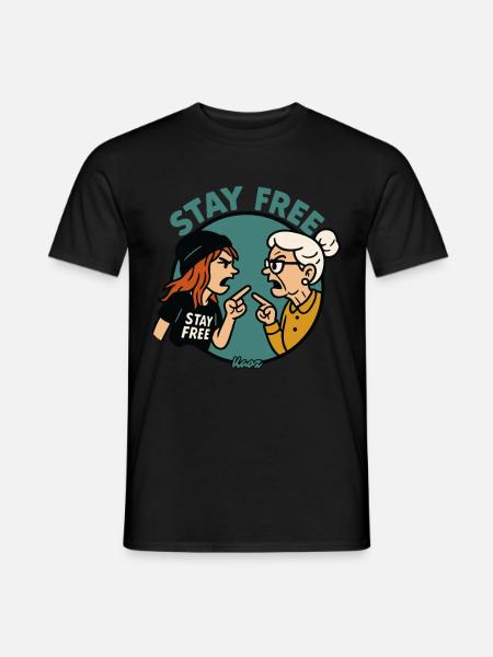 Stay Free: Generations in dispute - Men's T-Shirt - black