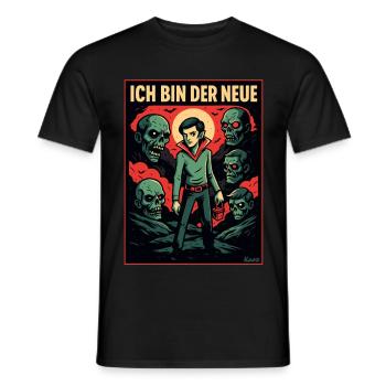 Ich bin der Neue – Zwischen den Untoten - Männer T-Shirt - Schwarz - Vorne - AI Model Male 178 light (178cm)