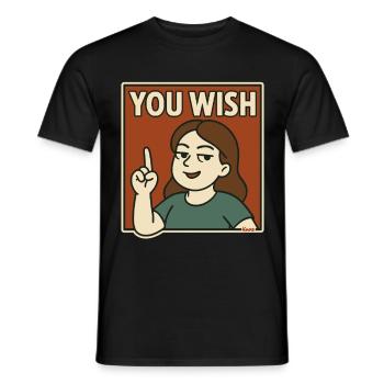 Confident woman with saying Dream on - Men's T-Shirt - black - Front - AI Model Male 178 light (178cm)