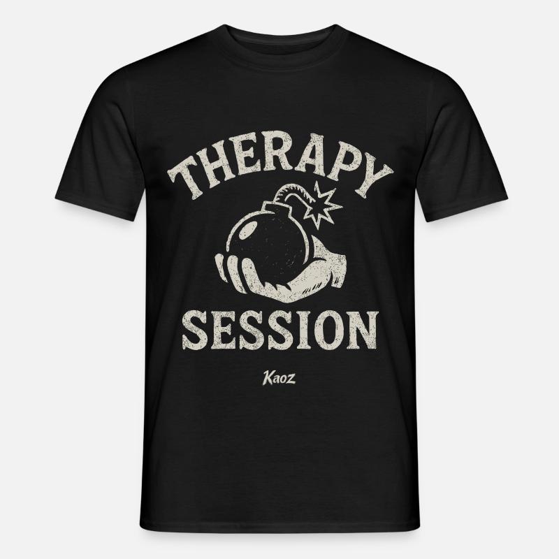 Hand holding therapy session bombshell - Men's T-Shirt - black