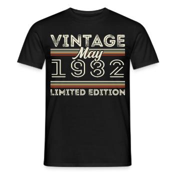 Mai 1982 Anniversaire 1982, Légendaire depuis mai 1982 - T-shirt homme - noir - Devant - AI Model Male 178 light (178cm)