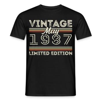 Mai 1987 Geburtstag 1987, Legendär seit Mai 1987 - Männer T-Shirt - Schwarz - Vorne - AI Model Male 178 light (178cm)