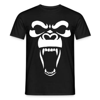 Gorille blanc - T-shirt homme - noir - Devant - AI Model Male 178 light (178cm)