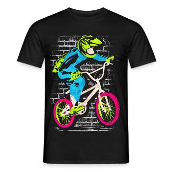 BMX Bike | Colorful BMX - BMX Rider - Men's T-Shirt - black - Front - AI Model Male 178 light (178cm)
