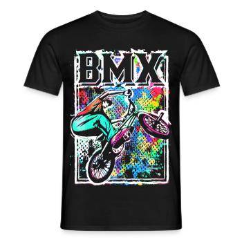 Retro Bmx Bike Rider - Freestyle Bmx Bike - T-shirt homme - noir - Devant - AI Model Male 178 light (178cm)