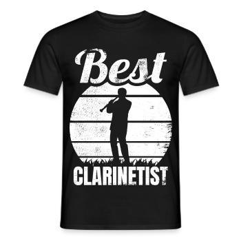 Best Clarinetist - Men's T-Shirt - black - Front - AI Model Male 178 light (178cm)