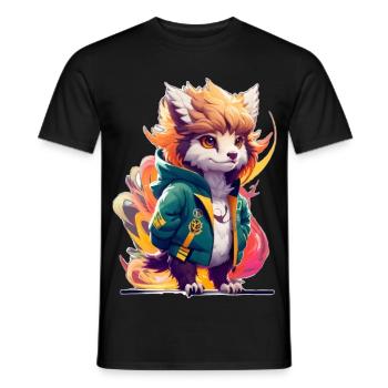 Süßer Stylischer Greif - Männer T-Shirt - Schwarz - Vorne - AI Model Male 178 light (178cm)