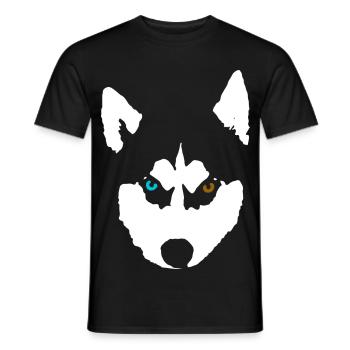 Husky Hund Siberian Husky - Männer T-Shirt - Schwarz - Vorne - AI Model Male 178 light (178cm)