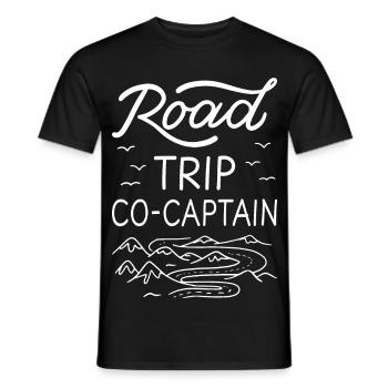 Road Trip Co-Captain I - Men's T-Shirt - black - Front - AI Model Male 178 light (178cm)