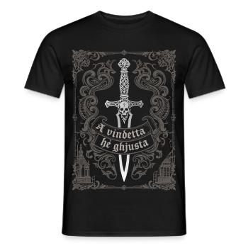 A vindetta hè ghjusta - T-shirt homme - noir - Devant - AI Model Male 178 light (178cm)