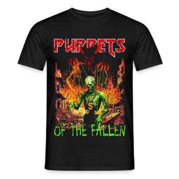 pupets_of_the_fallen - Men's T-Shirt - black - Front - AI Model Male 178 light (178cm)