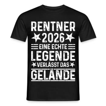Retraités 2026 - Une légende quitte le site - T-shirt homme - noir - Devant - AI Model Male 178 light (178cm)