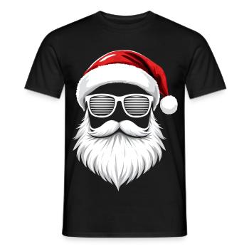 Weihnachtsmann Mit Sonnenbrille Santa Style - Männer T-Shirt - Schwarz - Vorne - AI Model Male 178 light (178cm)