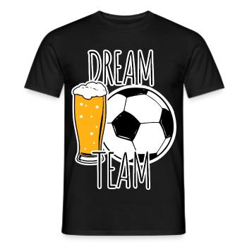Dream Team ! Bière et football, sports et fans de bière ! - T-shirt homme - noir - Devant - AI Model Male 178 light (178cm)
