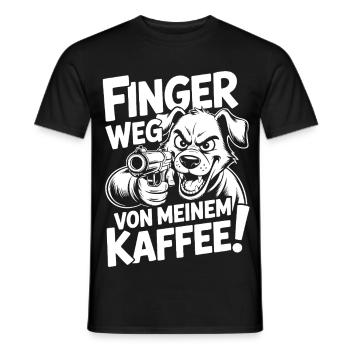 Finger Weg Von Meinem Kaffee - Männer T-Shirt - Schwarz - Vorne - AI Model Male 178 light (178cm)