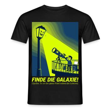 Lichtverschmutzung Astronomie Teleskop Humor Desig - Männer T-Shirt - Schwarz - Vorne - AI Model Male 178 light (178cm)