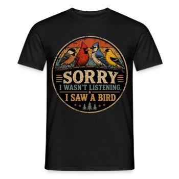 Passion Birds Humor Gift Ornithology - Men's T-Shirt - black - Front - AI Model Male 178 light (178cm)