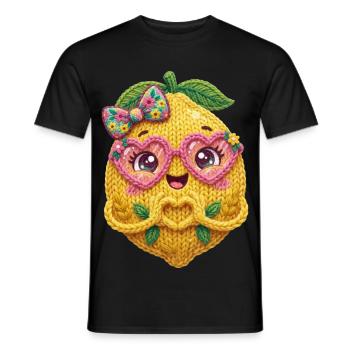 Lemon Heart Hands - Men's T-Shirt - black - Front - AI Model Male 178 light (178cm)