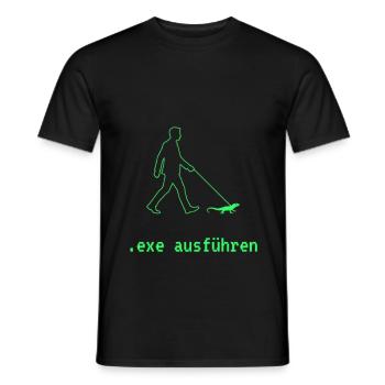 exe ausführen - Männer T-Shirt - Schwarz - Vorne - AI Model Male 178 light (178cm)