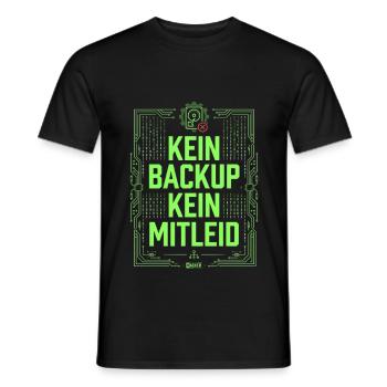 Kein Backup Kein Mitleid IT-Berater Admin - Männer T-Shirt - Schwarz - Vorne - AI Model Male 178 light (178cm)