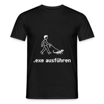 Admin Exe Ausführen - Männer T-Shirt - Schwarz - Vorne - AI Model Male 178 light (178cm)