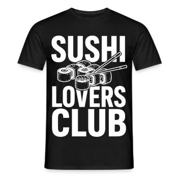Sushi Lovers Club mit Essstäbchen - Männer T-Shirt - Schwarz - Vorne - AI Model Male 178 light (178cm)