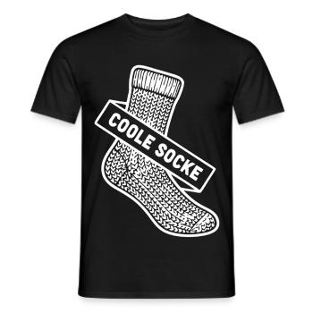 Coole Socke Banner - Männer T-Shirt - Schwarz - Vorne - AI Model Male 178 light (178cm)
