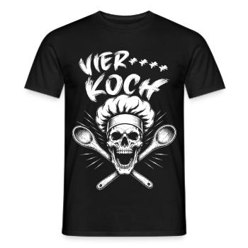 Schädelkoch Punkgrafik - Männer T-Shirt - Schwarz - Vorne - AI Model Male 178 light (178cm)
