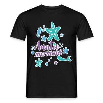 Auntie Mermaid - Men's T-Shirt - black - Front - AI Model Male 178 light (178cm)