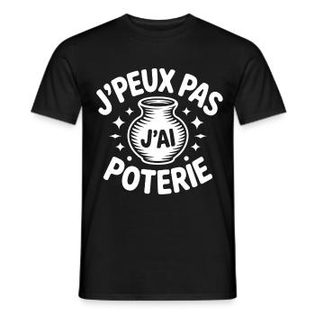 Ich kann nicht, ich habe Töpferei – Humor T-Shirt - Männer T-Shirt - Schwarz - Vorne - AI Model Male 178 light (178cm)