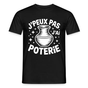 I can't I have Pottery - Men's T-Shirt - black - Front - AI Model Male 178 light (178cm)