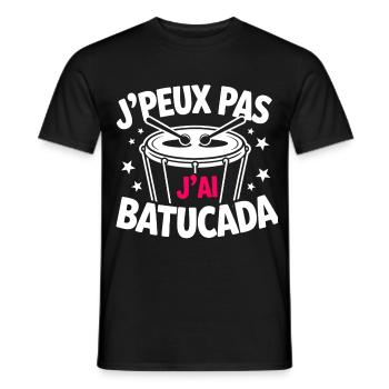 J’peux pas, j’ai Batucada - T-shirt homme - noir - Devant - AI Model Male 178 light (178cm)