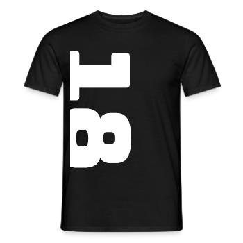 for his 18th birthday - Men's T-Shirt - black - Front - AI Model Male 178 light (178cm)