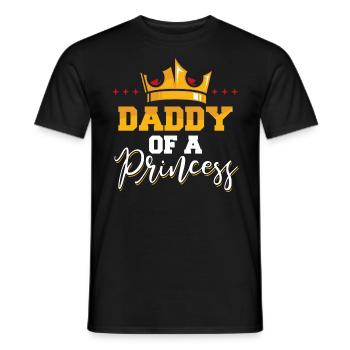 Daddy of a Princess father daughter partner look - Men's T-Shirt - black - Front - AI Model Male 178 light (178cm)