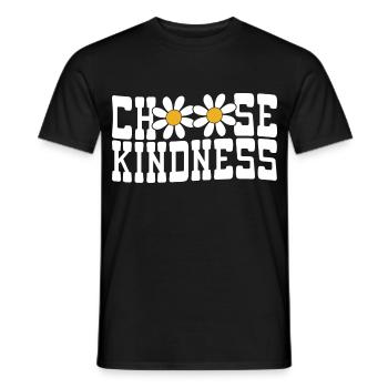 Choose Kindness Flowers - Men's T-Shirt - black - Front - AI Model Male 178 light (178cm)