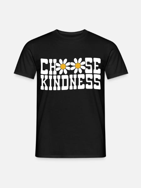 Choose Kindness Flowers - Men's T-Shirt - black