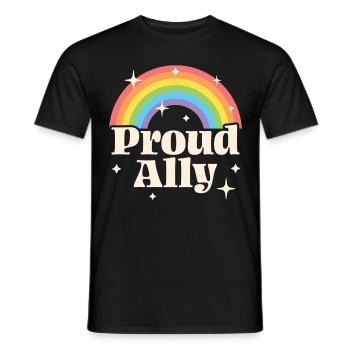 Proud Ally - Men's T-Shirt - black - Front - AI Model Male 178 light (178cm)