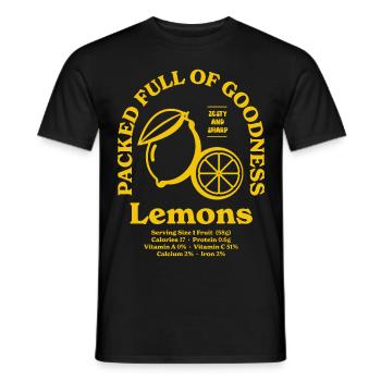 Lemons Nutritional - Men's T-Shirt - black - Front - AI Model Male 178 light (178cm)